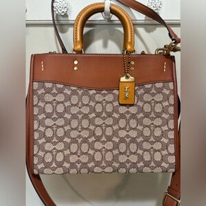 Coach Rogue Bag in Signature Textile Jaquard Satchel